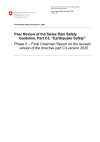 Chairman report external expert review