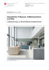 Untersuchung zu Stromeffizienzmassnahmen - Gewerbliche Fritteusen, Kaffeemaschinen und Öfen