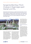 Syngenta Monthey: Pinch- Analyse in Eigenregie spart Dampf und CO2
