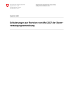 Erläuterungen zur Revision vom Mai 2027 der Stromversorgungsverordnung