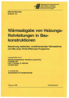 Wärmeabgabe von Heizungs-Rohrleitungen in Baukonstruktionen. Berechnung stationärer, zweidimensionaler Wärmeströme