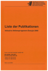 Liste der Publikationen - Inklusive Aktionsprogramm Energie 2000