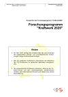 Konzept für das Forschungsprogramm "Kraftwerk 2020"