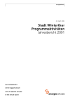 Stadt Winterthur. Programmaktivitäten. Jahresbericht 2001