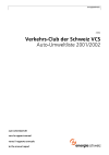 Verkehrs-Club der Schweiz VCS. Auto-Umweltliste 2001/2002