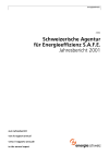 Schweizerische Agentur für Energieeffizienz S.A.F.E. Jahresbericht 2001