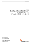 Quality Alliance Eco-Drive®. Jahresbericht 2001 (Periode 1.7.00 - 31.12.01)