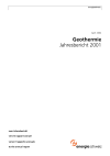 Geothermie. Jahresbericht 2001