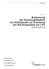 Bestimmung der Heizenergiebedarfe von Wohnbauten zur Erreichung des EEV-Einsparziels von 15%