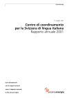 Centro di coordinamento per la Svizzera di lingua italiana. Rapporto annuale 2001