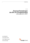 Finanzaufwendungen des BFE für EnergieSchweiz. Jahresbericht 2001