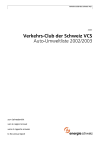 Verkehrs-Club der Schweiz VCS. Auto-Umweltliste 2002/2003
