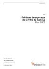 Politique énergétique de la Ville de Genève. Bilan 2002