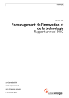 Encouragement de l’innovation et de la technologie. Rapport annuel 2002