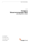 Energie in Wasserversorgungen (WV). Jahresbericht 2002