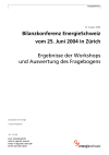 Bilanzkonferenz EnergieSchweiz vom 25. Juni 2004 in Zürich