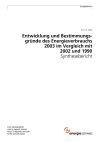 Entwicklung und Bestimmungsgründe des Energieverbrauchs 2003 im Vergleich mit 2002 und 1990