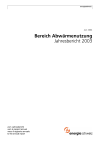 Bereich Abwärmenutzung. Jahresbericht 2003