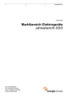 Marktbereich Elektrogeräte. Jahresbericht 2003