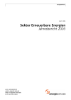 Sektor Erneuerbare Energien. Jahresbericht 2003