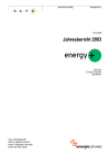 energy+. Jahresbericht 2003