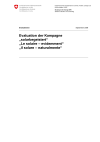 Evaluation der Kampagne "solarbegeistert", "Le solaire – evidemment", "il solare – naturalmente"