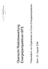 Übersicht Risikobewertung Energieperspektiven BFE