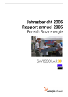 Jahresbericht 2005. Bereich Solarenergie