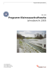 Programm Kleinwasserkraftwerke. Jahresbericht 2005