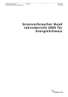 Grossverbraucher Bund. Jahresbericht 2005 für EnergieSchweiz