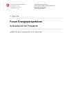 Forum Energieperspektiven - Schlussbericht der Präsidentin