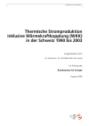Thermische Stromproduktion inklusive Wärmekraftkopplung (WKK) in der Schweiz 1990 bis 2003