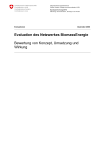 Evaluation des Netzwerkes BiomassEnergie