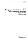 Marktgespräche mit Stakeholdern und Prototyping Gebäude-Energieausweis