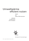 Umweltwärme effizient nutzen - Heizen mit Elektro-Wärmepumpen