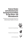 Externe Kosten und kalkulatorische Energiepreiszuschläge für den Strom- und Wärmebereich