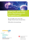 Experten und Laien - eine Beziehung mit Perspektiven?! (22. Juni 2007)