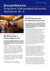 Petites centrales hydrauliques - Newsletter n° 5