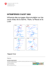 Intempéries d'août 2005 - Influence des ouvrages d'accumulation sur les cours d'eau de la Sarine, l'Aare, la Reuss et la Linth