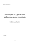 Verordnung des UVEK über die Gefährdungsannahmen und die Bewertung des Schutzes gegen Störfälle in Kernanlagen