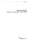 Ville de Genève. Politique énergétique - Bilan 2006