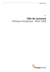 Ville de Lausanne. Politique énergétique - Bilan 2006