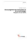 Encouragement de l’innovation et de la technologie. Rapport annuel 2006