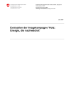 Evaluation der Imagekampagne 'Holz: Energie, die nachwächst'
