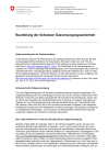 Beurteilung der Schweizer Gasversorgungssicherheit