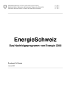 EnergieSchweiz: Das Nachfolgeprogramm von Energie2000