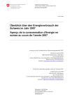 Überblick über den Energieverbrauch der Schweiz im Jahr 2007