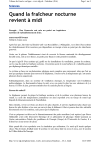 Quand la fraîcheur nocturne revient à midi
