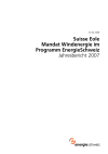 Suisse Eole. Mandat Windenergie im Programm EnergieSchweiz. Jahresbericht 2007