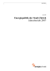 Energiepolitik der Stadt Zürich. Jahresbericht 2007